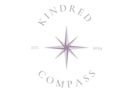 Kindred Compass logo, featuring a minimalist compass symbol representing travel and exploration.