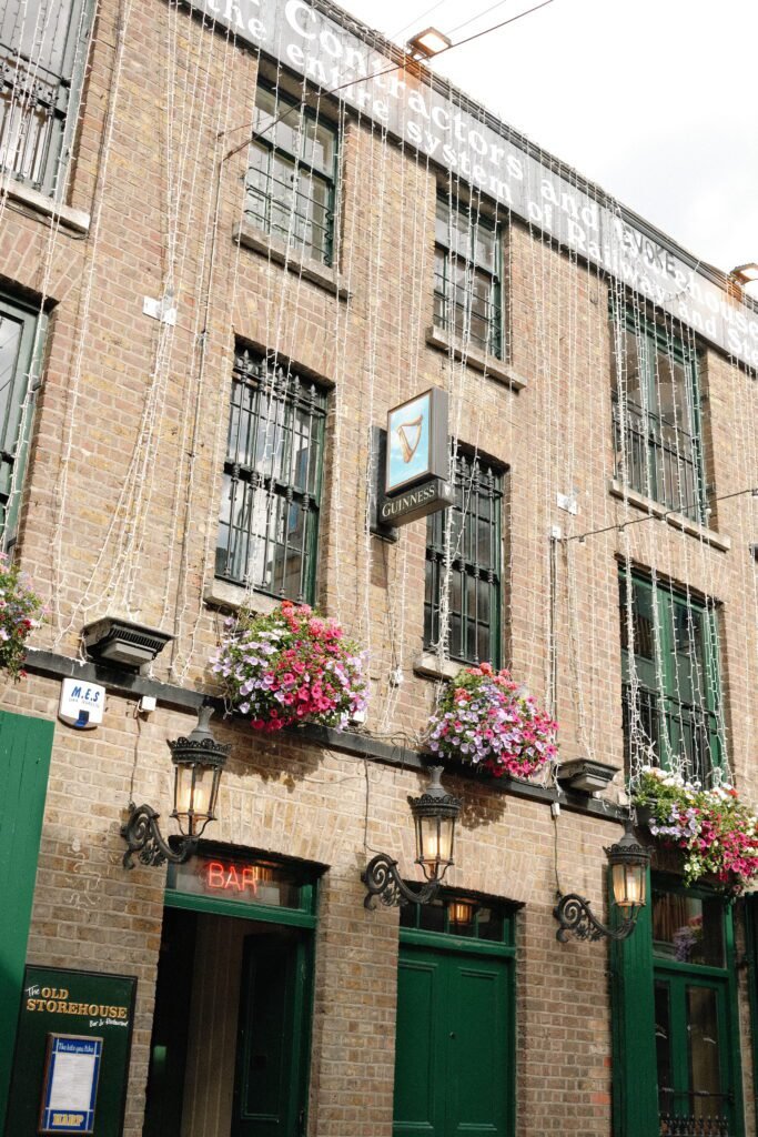 Historic pub in Temple Bar, a must-visit spot when traveling to Dublin for the first time, offering a traditional Irish experience in the heart of the city.